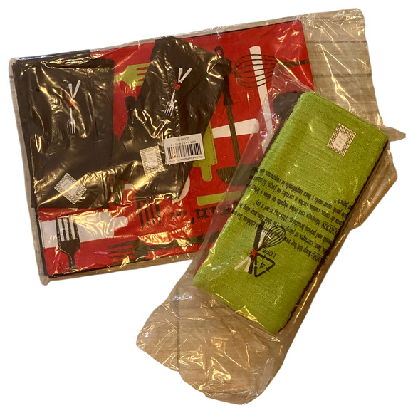 13 Pc Set Simply Southern Fixin 4 Placemats 4 Napkins 5 Absorbent Towels - Picture 4 of 10